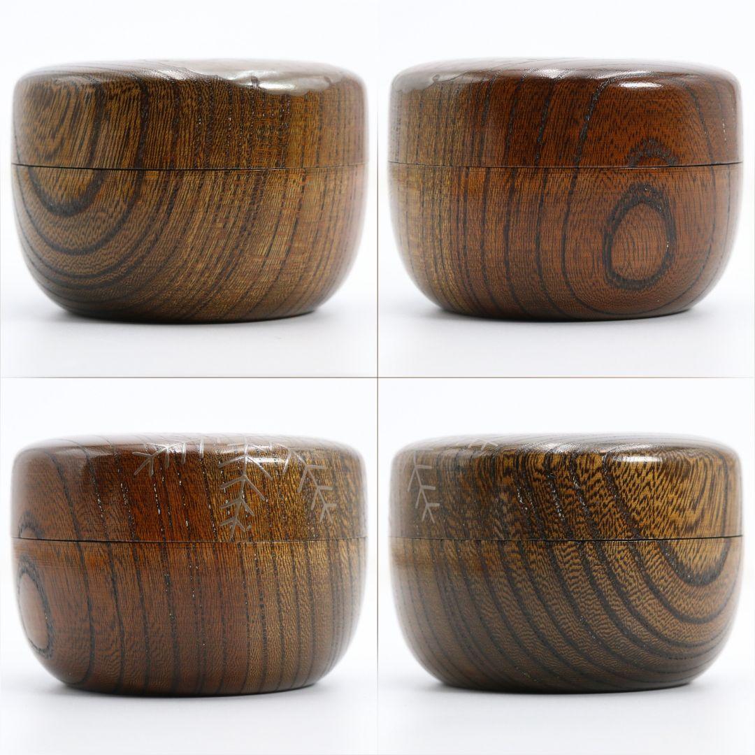 Hira-Natsume by Nakamura Kosai — Yukiwa Snowflake Maki-e, Natural Wood Grain, Tomobako