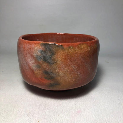 Aka-Raku Chawan by Sasaki Shoraku — Kyoto Red Raku Tea Bowl