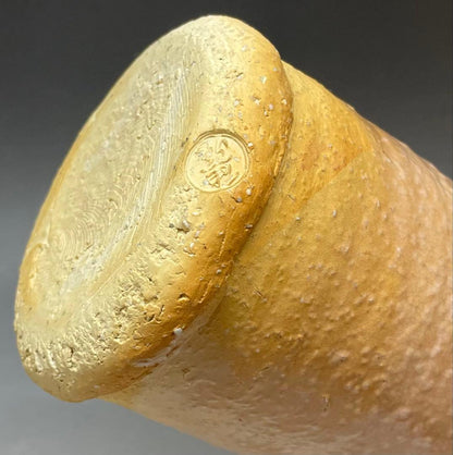 Hagi Ware Ear-Handled Vase by Saka Koraizaemon XII, Himehagi Glaze Hanaire with Signed Tomobako