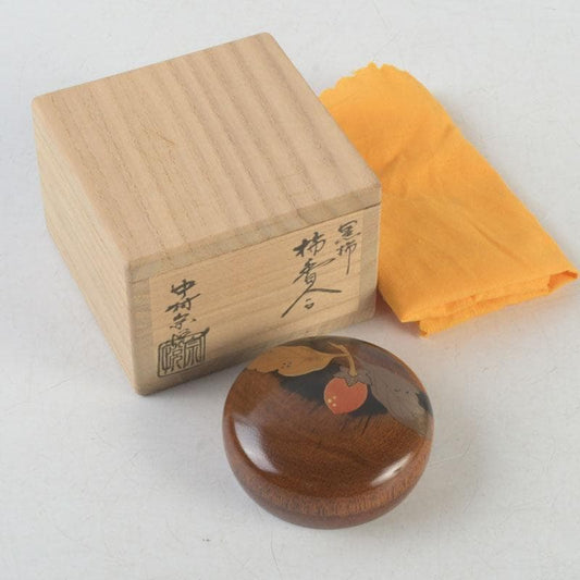 Nakamura Soetsu Kurogaki Wood Persimmon Maki-e Kogō — Yamanaka Lacquer