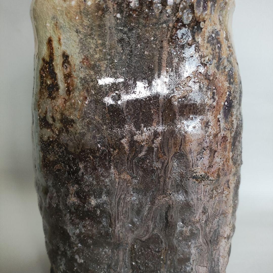 Sakamoto Toshihito Iga Tabimakura Hanaire - Biidoro Ash Glaze Flower Vase