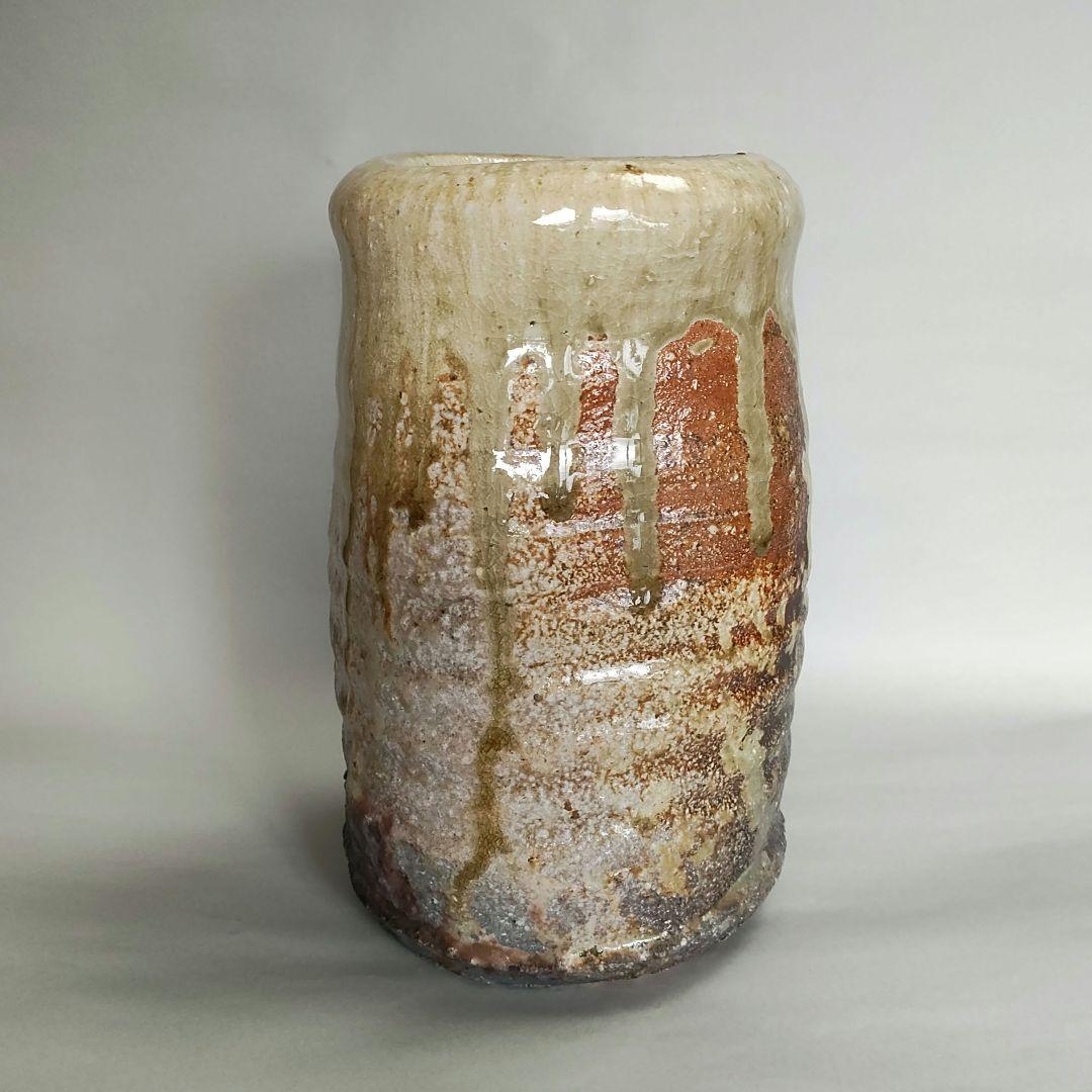 Sakamoto Toshihito Iga Tabimakura Hanaire - Biidoro Ash Glaze Flower Vase