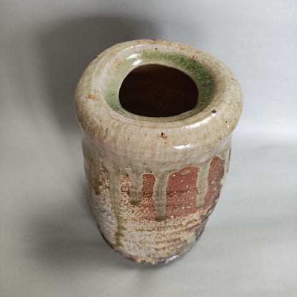 Sakamoto Toshihito Iga Tabimakura Hanaire - Biidoro Ash Glaze Flower Vase