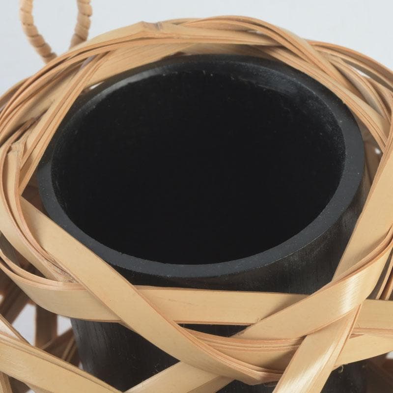 Bamboo Hanging Flower Basket by Nitten Artist Shiraishi Hakuunsai, Tomobako