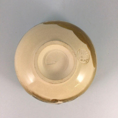 Kyō-yaki Pine-and-Plum Kinsai Chawan by Sugita Shōhei, Ōban Seal — Seikanji-gama, Kyoto
