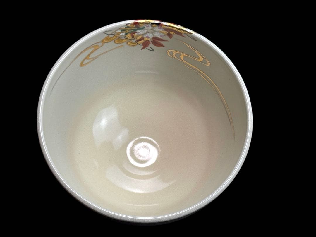 Tezuka Keiun Kyo-yaki Hanaikada Chawan Cherry Blossom Raft Tomobako