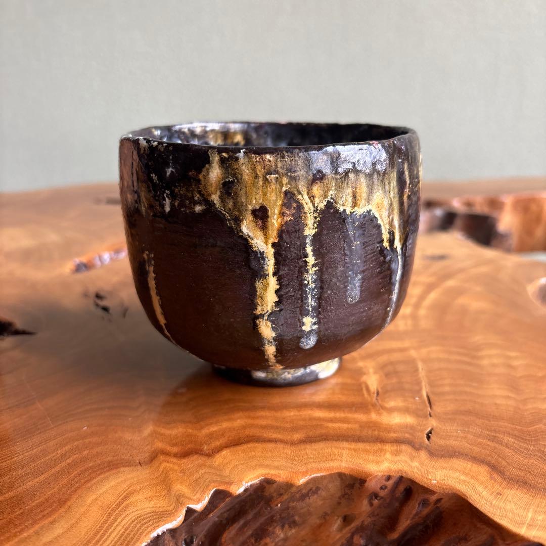 Shippō Enamel Glaze Chawan — Cosmic Drip Painting in Clay by Keijuan