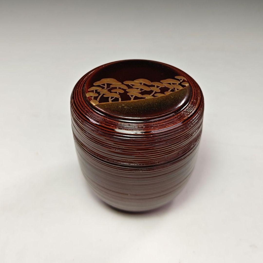 Tada Keikan Korin Pine Maki-e Natsume, Ito-me Lacquer Tea Caddy