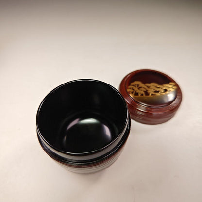 Tada Keikan Korin Pine Maki-e Natsume, Ito-me Lacquer Tea Caddy