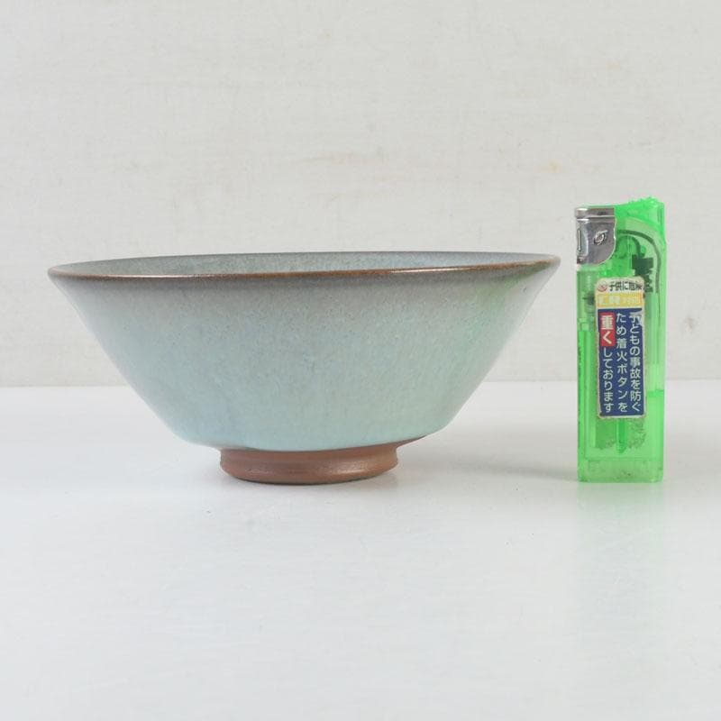 Uno Sokan Celadon Tea Bowl — Intangible Cultural Heritage Master, Signed Wood Box
