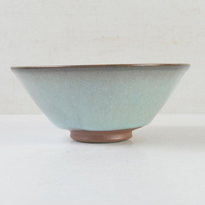 Uno Sokan Celadon Tea Bowl — Intangible Cultural Heritage Master, Signed Wood Box