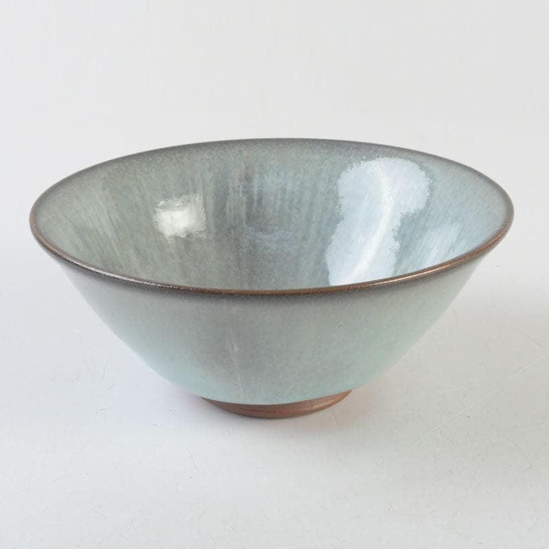 Uno Sokan Celadon Tea Bowl — Intangible Cultural Heritage Master, Signed Wood Box