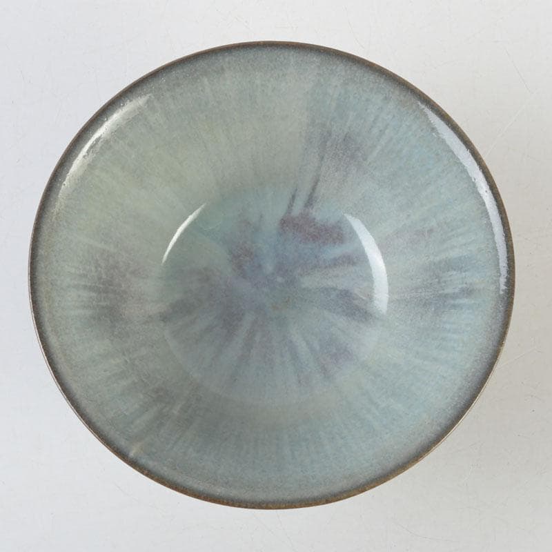 Uno Sokan Celadon Tea Bowl — Intangible Cultural Heritage Master, Signed Wood Box