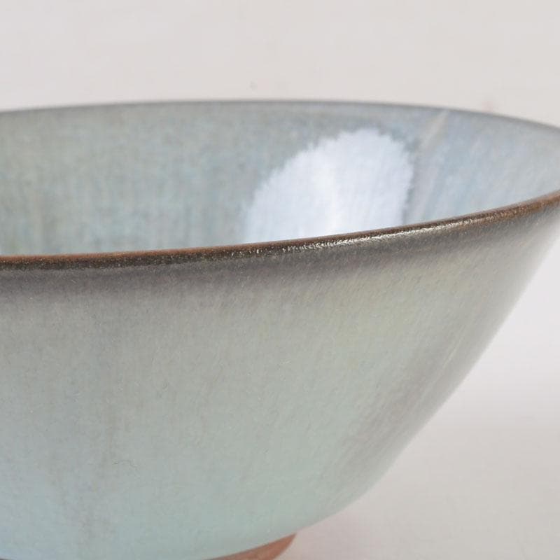 Uno Sokan Celadon Tea Bowl — Intangible Cultural Heritage Master, Signed Wood Box