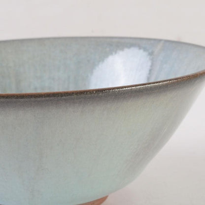 Uno Sokan Celadon Tea Bowl — Intangible Cultural Heritage Master, Signed Wood Box