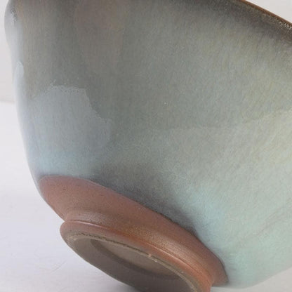 Uno Sokan Celadon Tea Bowl — Intangible Cultural Heritage Master, Signed Wood Box