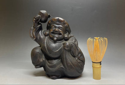 Ko-Bizen Daikokuten Figure | Antique Bizen Stoneware God of Wealth Sculpture