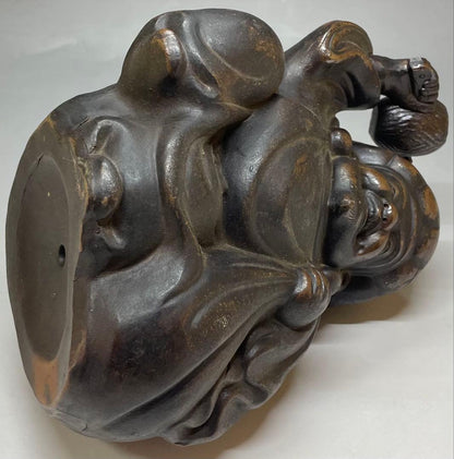 Ko-Bizen Daikokuten Figure | Antique Bizen Stoneware God of Wealth Sculpture