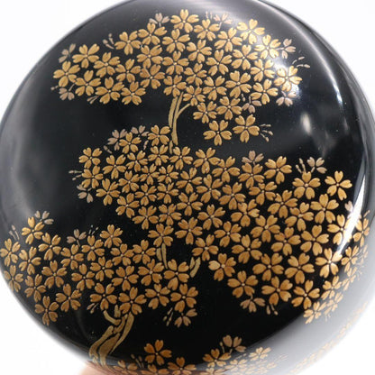Tamai Shinsaku Sakura Maki-e Hira-Natsume, Gold Nashiji Interior