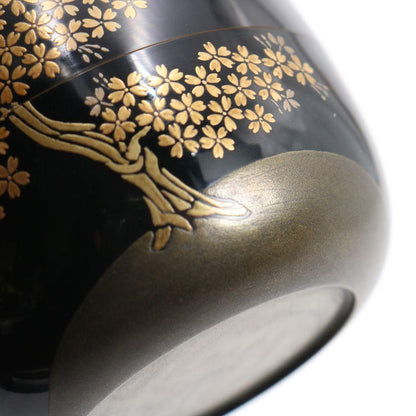 Tamai Shinsaku Sakura Maki-e Hira-Natsume, Gold Nashiji Interior