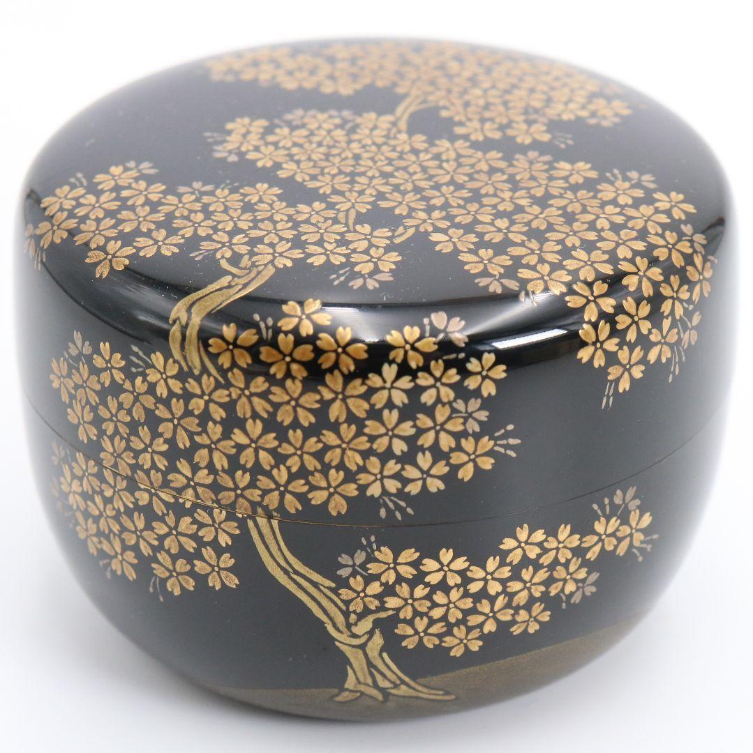 Tamai Shinsaku Sakura Maki-e Hira-Natsume, Gold Nashiji Interior