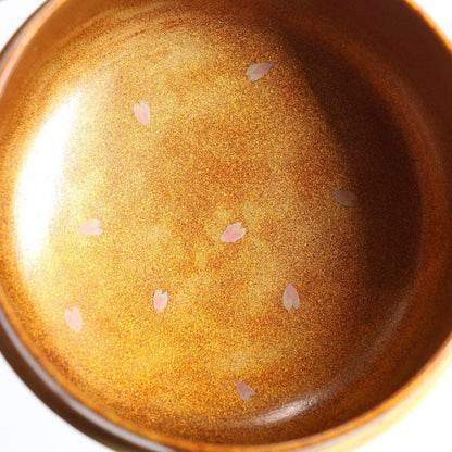 Tamai Shinsaku Sakura Maki-e Hira-Natsume, Gold Nashiji Interior