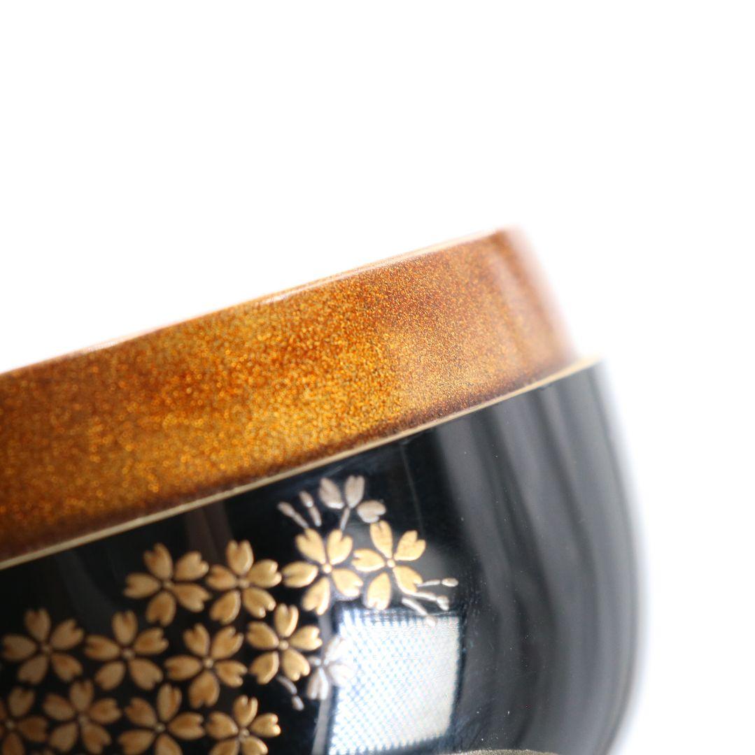 Tamai Shinsaku Sakura Maki-e Hira-Natsume, Gold Nashiji Interior