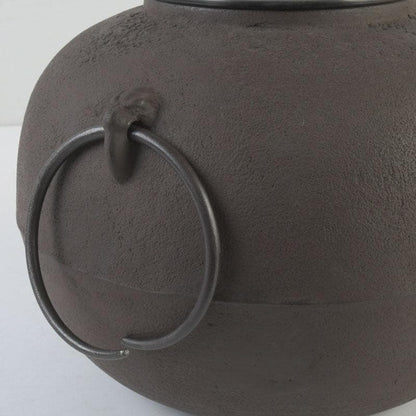 Hata Shunsai Round Iron Tea Kettle Marugata Chagama with Tomobako