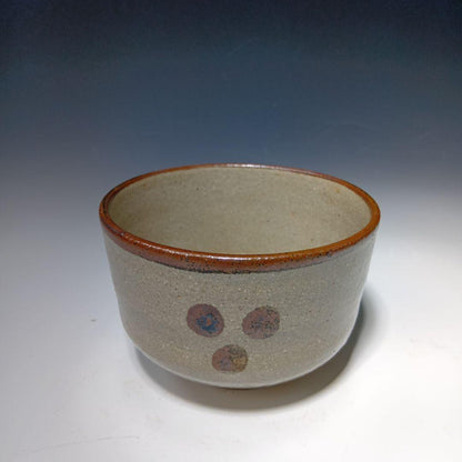 E-Karatsu Painted Tea Bowl by 13th Nakazato Taroemon — Karatsu Stoneware Chawan
