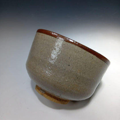 E-Karatsu Painted Tea Bowl by 13th Nakazato Taroemon — Karatsu Stoneware Chawan