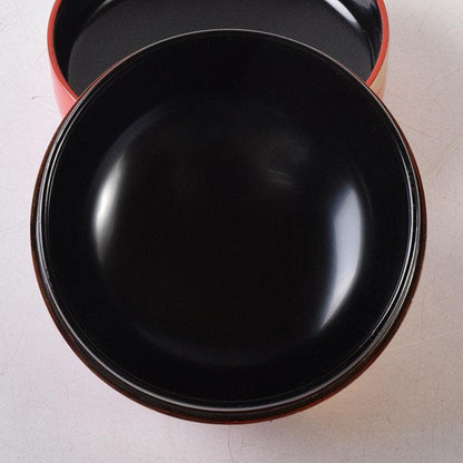 Vermilion Lacquer Hira-natsume by Saito Soho - Gold Old Pine Maki-e Tea Caddy with Box