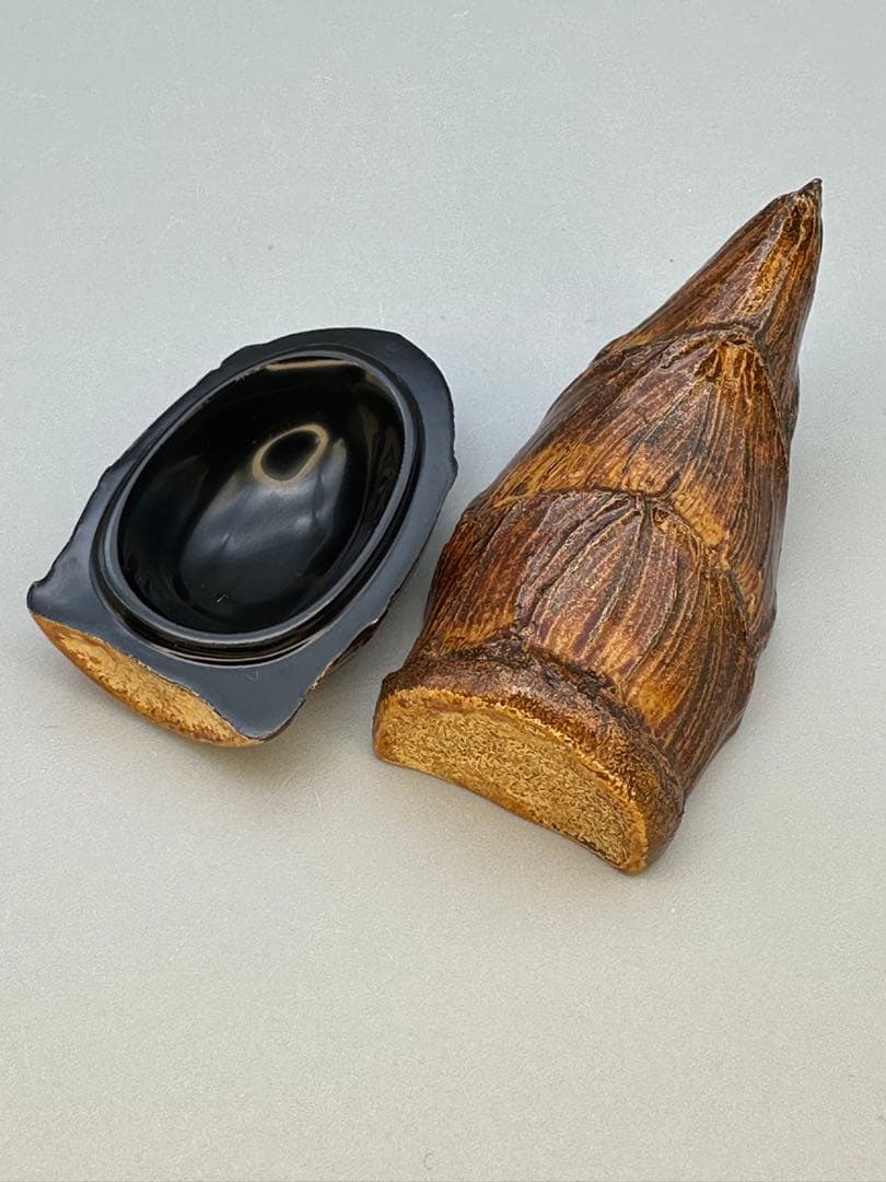 Kawagishi Hideyuki — Takenoko Kogo, Bamboo Shoot Incense Container, Signed Box