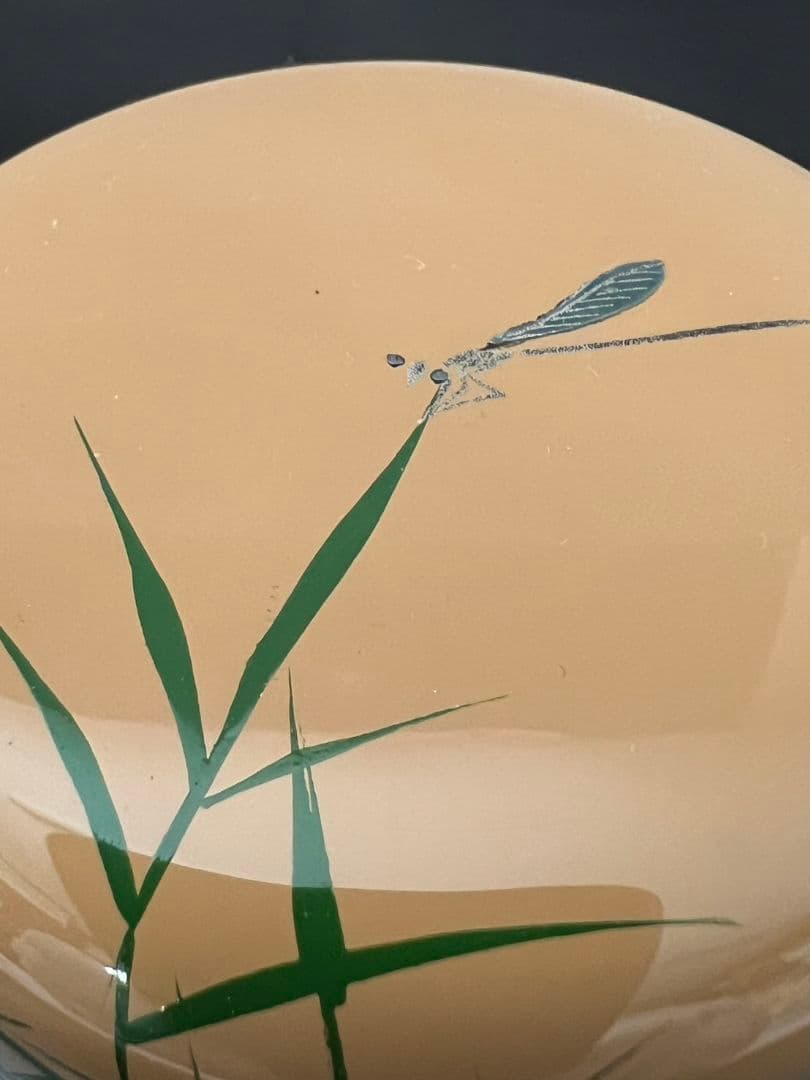 White Lacquer Damselfly Maki-e Chu-Natsume by Nakade Shoho