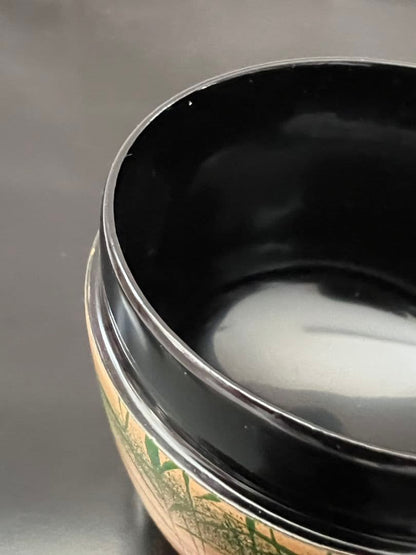 White Lacquer Damselfly Maki-e Chu-Natsume by Nakade Shoho