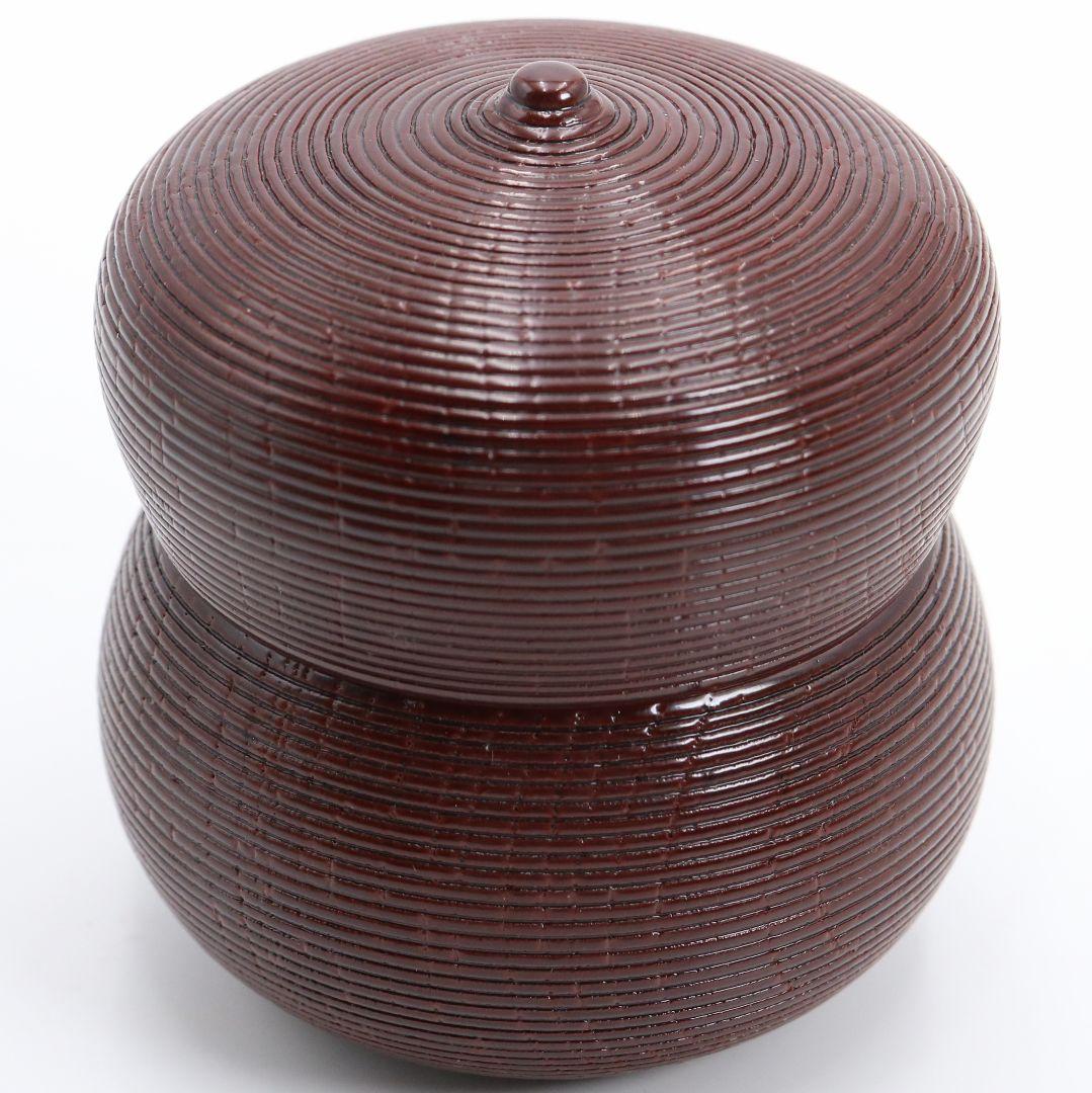 Kōsai Itome Hyō-gata Lacquer Tea Caddy — Thread-Line Gourd Usuchaki