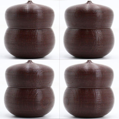 Kōsai Itome Hyō-gata Lacquer Tea Caddy — Thread-Line Gourd Usuchaki