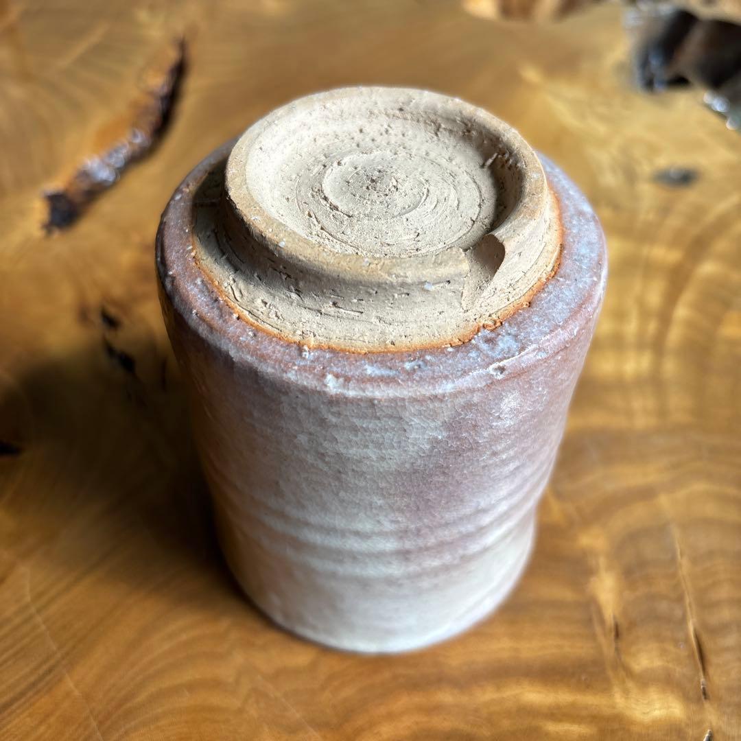 Hagi Ware Yunomi Tea Cup | Shiroyama Kiln | Pink Feldspathic Glaze | Tomobako | Yamaguchi Japan