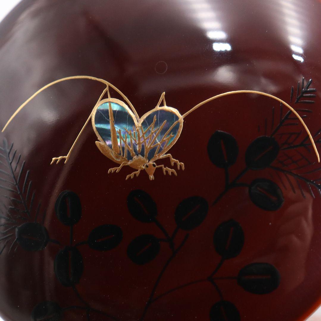 Bell Cricket Maki-e Kinrinji Tea Container by Nakamura Soetsu — Autumn Lacquerware