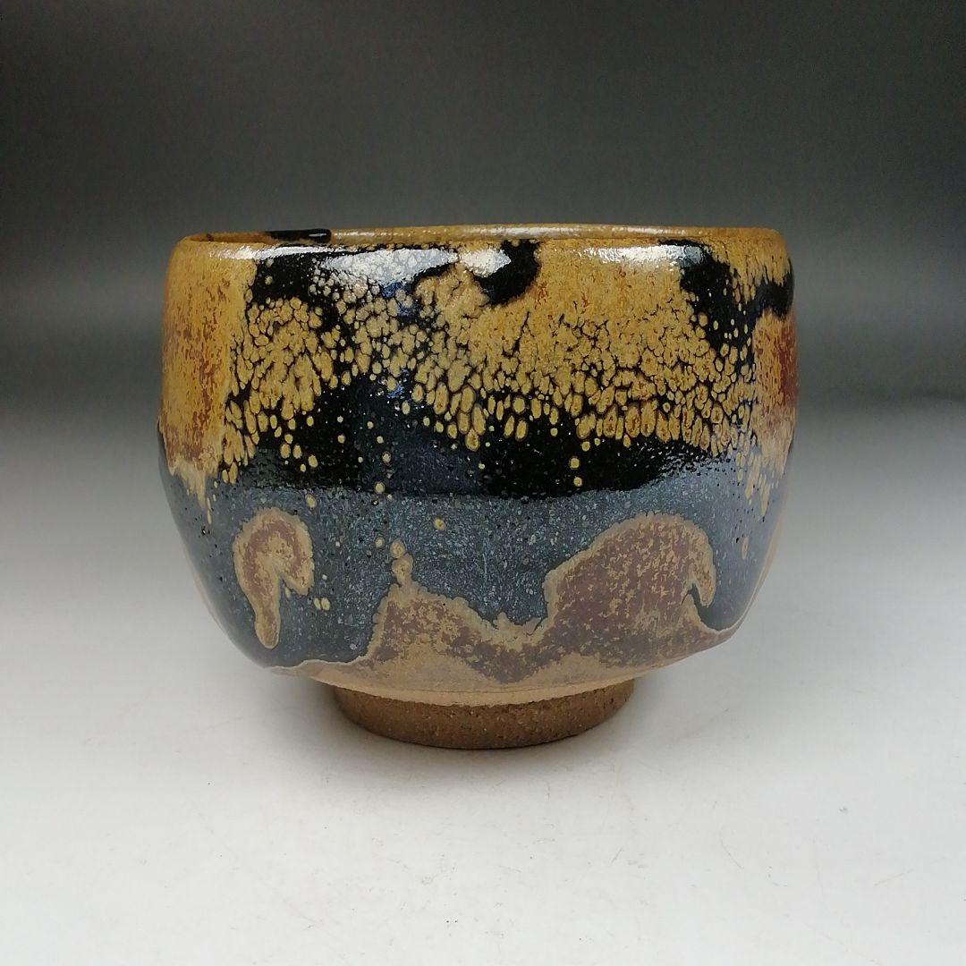 Ogi-Karatsu Chawan by Inoue Kenji — Tenzan-gama | Ame-Yu & Iron Glaze Tea Bowl, Signed Tomobako