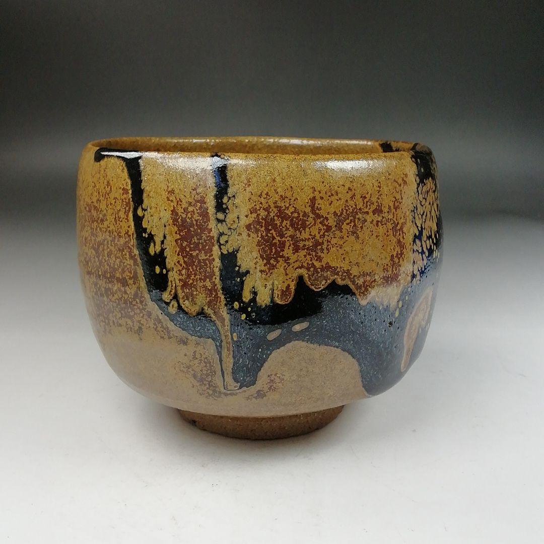 Ogi-Karatsu Chawan by Inoue Kenji — Tenzan-gama | Ame-Yu & Iron Glaze Tea Bowl, Signed Tomobako