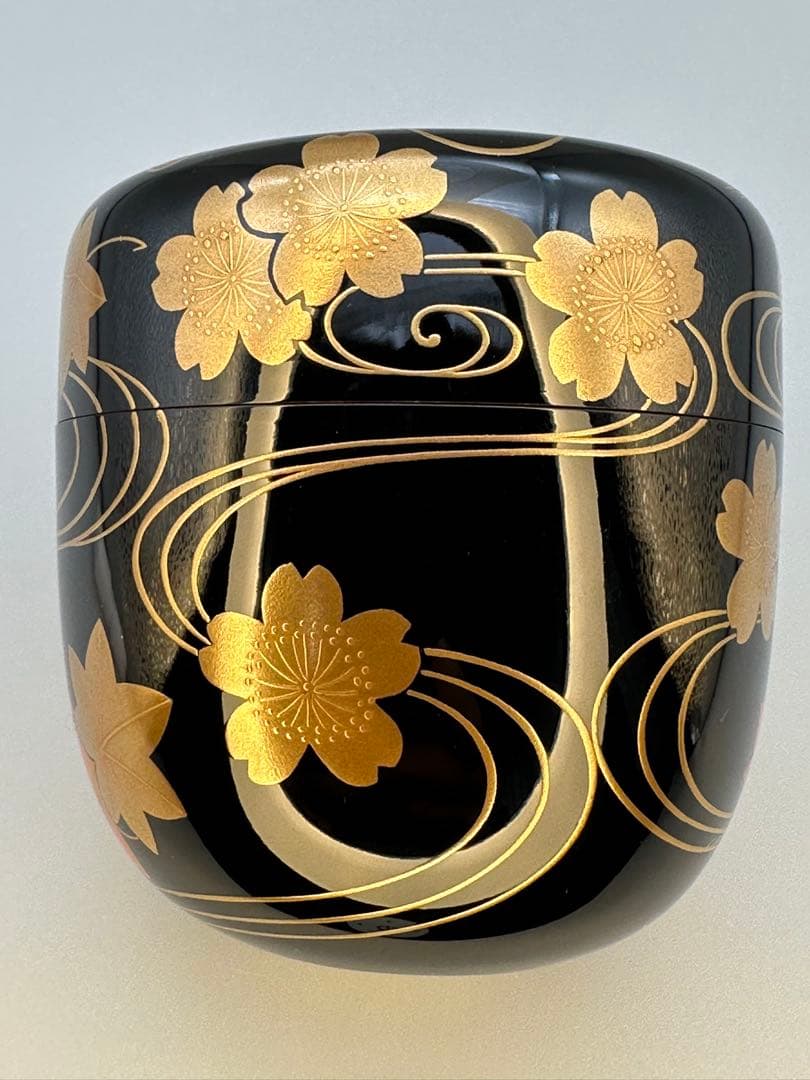 Wakashima Takao Natsume — Shunjuu Maki-e Spring & Autumn Tea Caddy | Gold Interior, Tomobako
