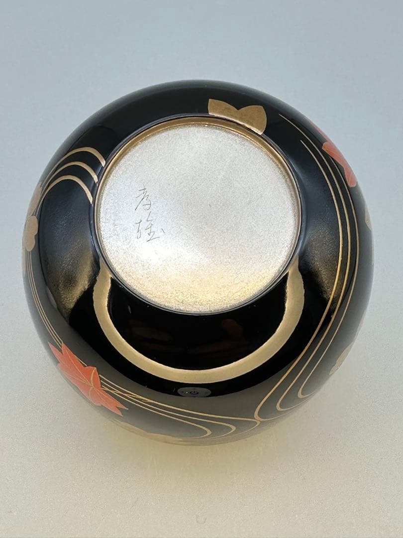 Wakashima Takao Natsume — Shunjuu Maki-e Spring & Autumn Tea Caddy | Gold Interior, Tomobako