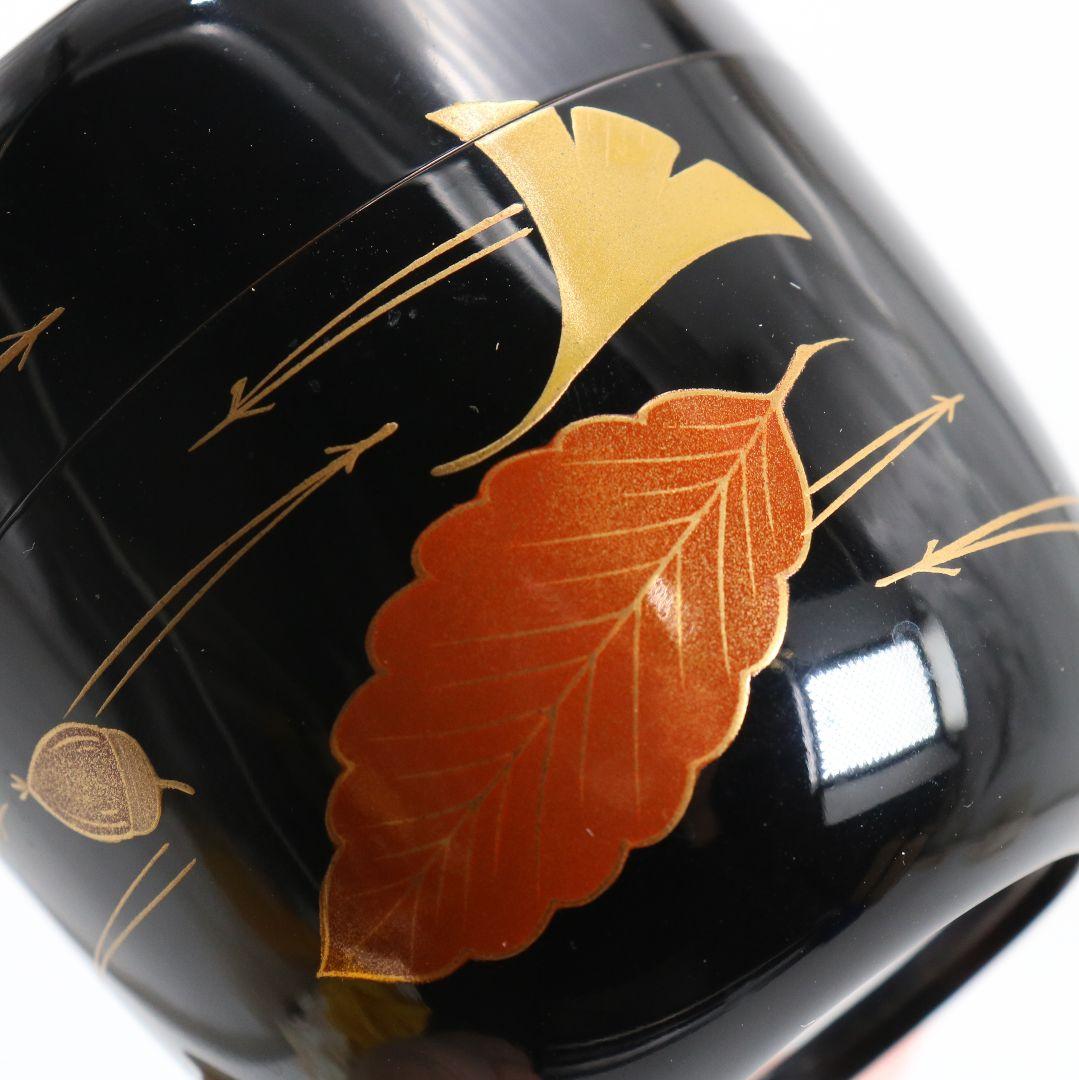 Fukiyose Maki-e Chu-Natsume — Ginkgo & Autumn Leaves by Shosai