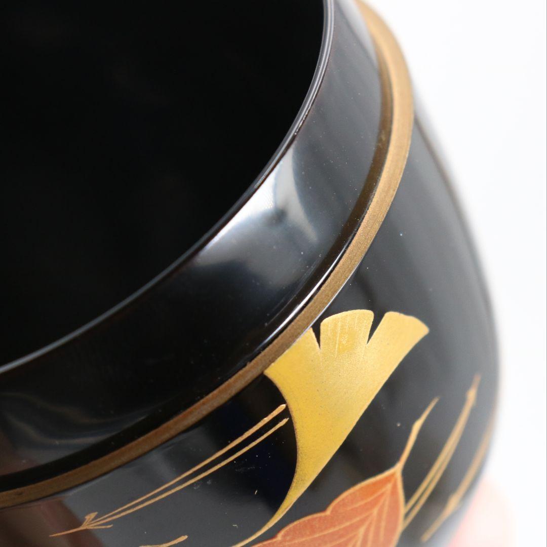 Fukiyose Maki-e Chu-Natsume — Ginkgo & Autumn Leaves by Shosai