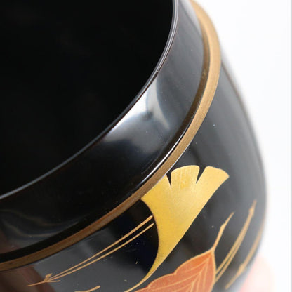 Fukiyose Maki-e Chu-Natsume — Ginkgo & Autumn Leaves by Shosai