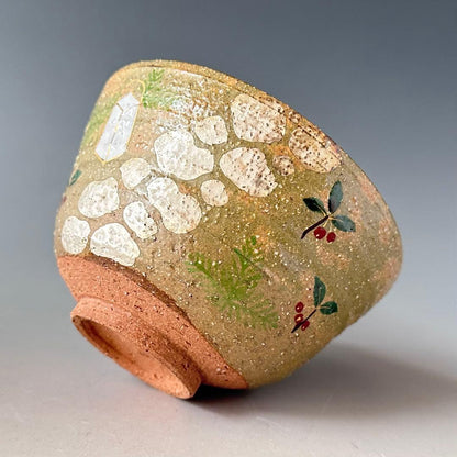 Pine Ash Glaze Roji Tea Garden Path Chawan by Heian Shiun