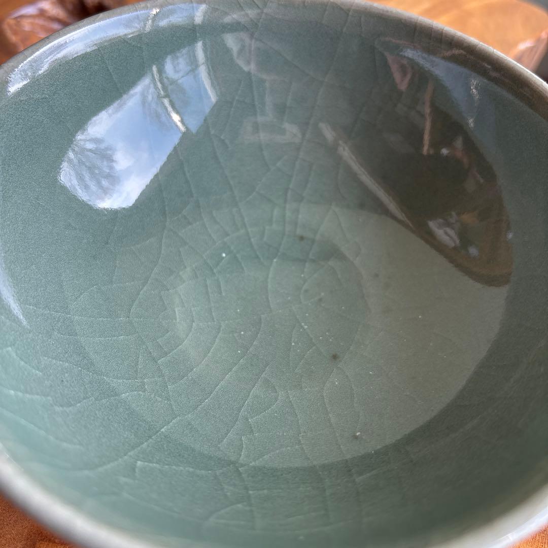 Celadon Tenmoku Chawan by Kaneno Kouga — Onomichi Arijin Kiln Jade Green Tea Bowl