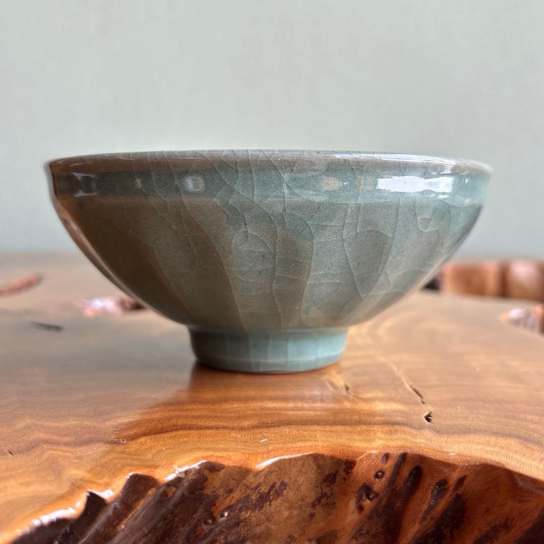 Celadon Tenmoku Chawan by Kaneno Kouga — Onomichi Arijin Kiln Jade Green Tea Bowl