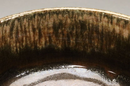 Edo Yashima-yaki Nagashi-gusuri Matcha Chawan by Mitani Rinzo — Published in Kinsei no Chawan Vol. 6, with Kuroda Totoan Sai-sei-bako