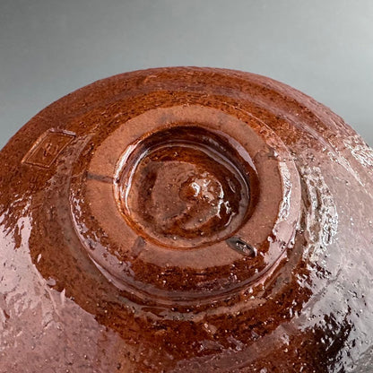 Ohi Ware Tea Bowl with Amber Glaze by Ohi Cho - Faceted Mentori